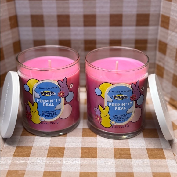Bath & Body Works Other - NEW B&BW x Peeps Marshmallow (2) PEEPIN IT REAL single wick candles